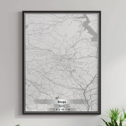 ROAD MAP OF BERGA, SPAIN BY MAPAKES
