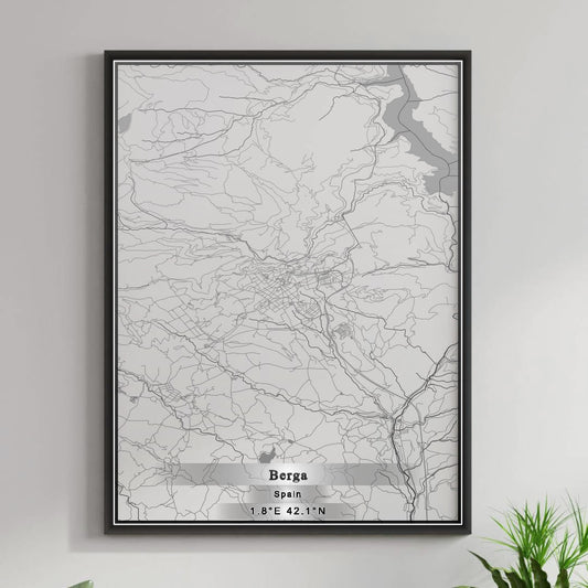 ROAD MAP OF BERGA, SPAIN BY MAPAKES