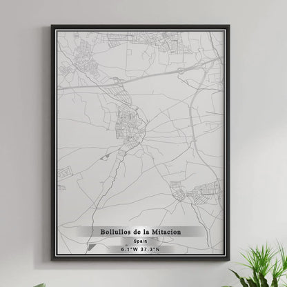 ROAD MAP OF BOLLULLOS DE LA MITACION, SPAIN BY MAPAKES