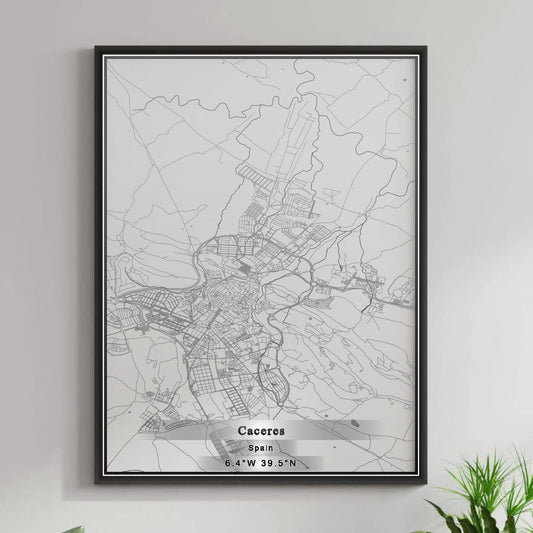 ROAD MAP OF CACERES, SPAIN BY MAPAKES