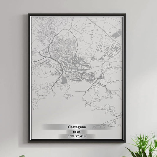 ROAD MAP OF CARTAGENA, SPAIN BY MAPAKES