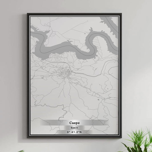 ROAD MAP OF CASPE, SPAIN BY MAPAKES