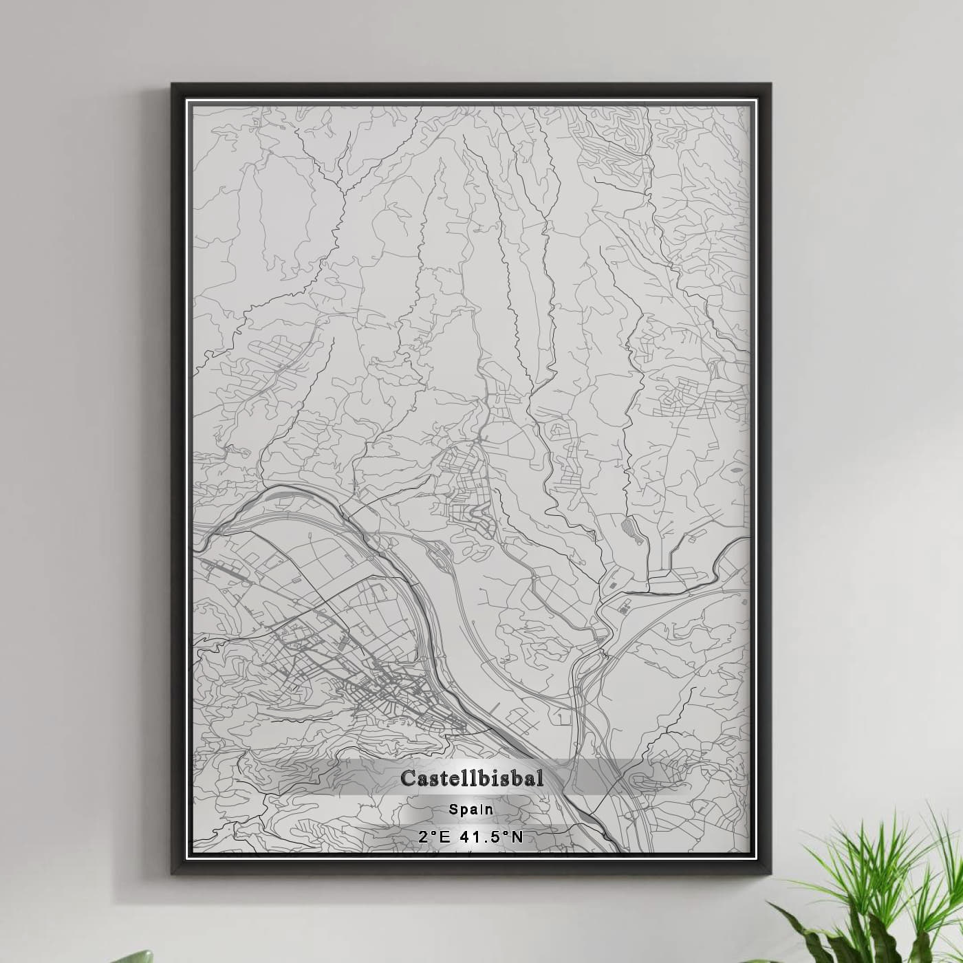 ROAD MAP OF CASTELLBISBAL, SPAIN BY MAPAKES