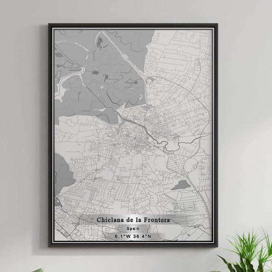 ROAD MAP OF CHICLANA DE LA FRONTERA, SPAIN BY MAPAKES