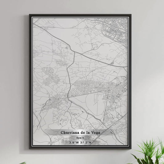 ROAD MAP OF CHURRIANA DE LA VEGA, SPAIN BY MAPAKES