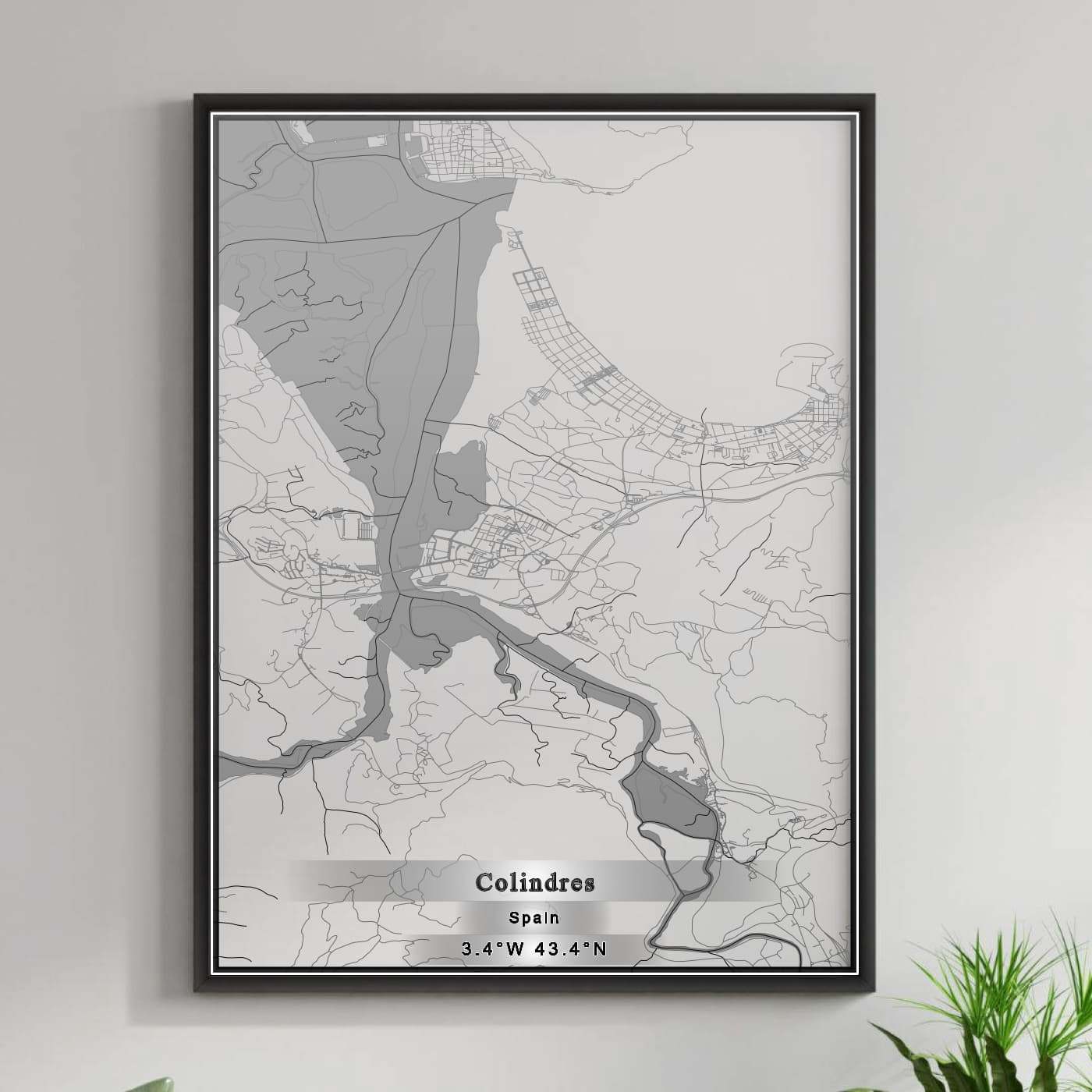 ROAD MAP OF COLINDRES, SPAIN BY MAPAKES