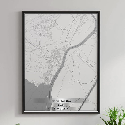 ROAD MAP OF CORIA DEL RIO, SPAIN BY MAPAKES