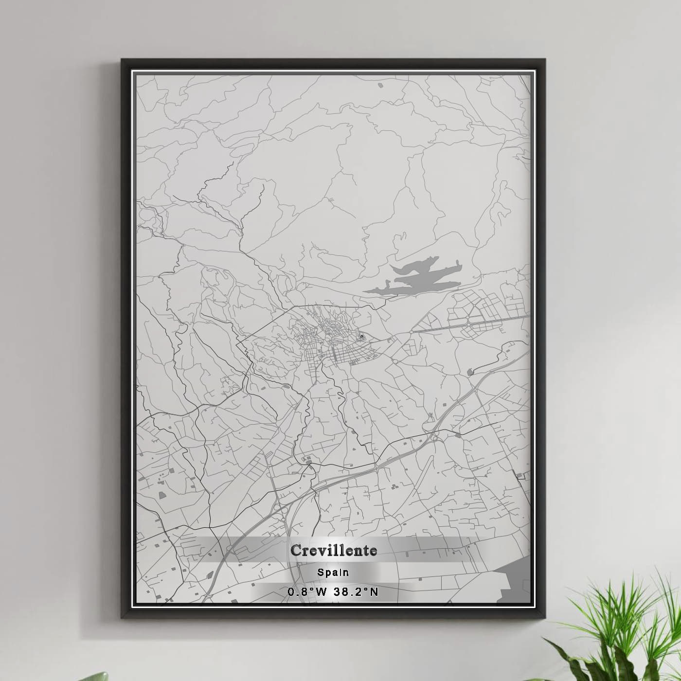 ROAD MAP OF CREVILLENTE, SPAIN BY MAPAKES