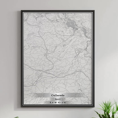 ROAD MAP OF CULLEREDO, SPAIN BY MAPAKES