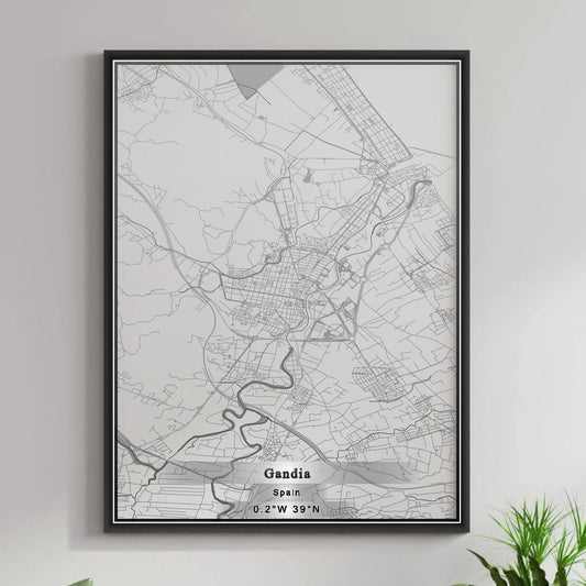 ROAD MAP OF GANDIA, SPAIN BY MAPAKES