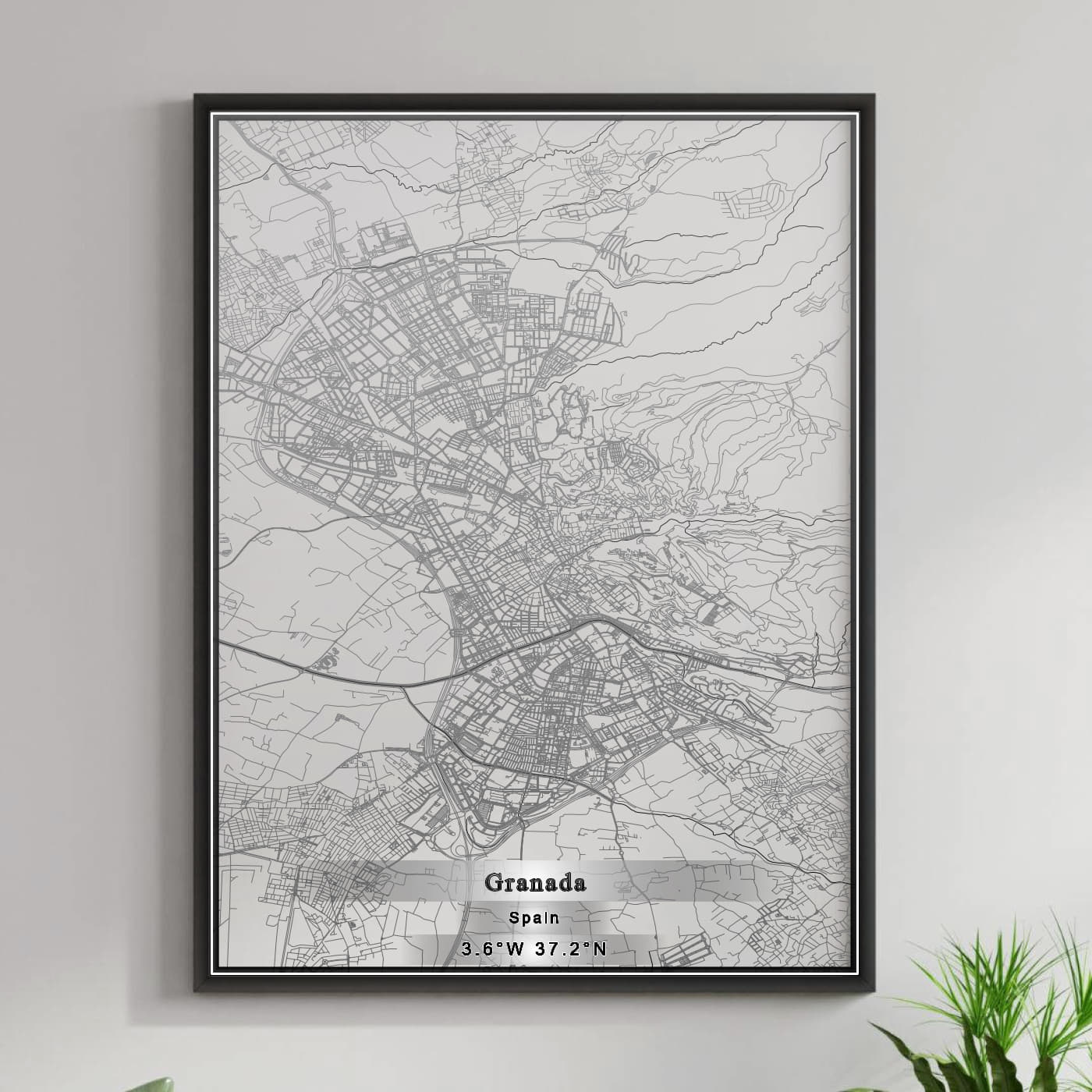 ROAD MAP OF GRANADA, SPAIN BY MAPAKES