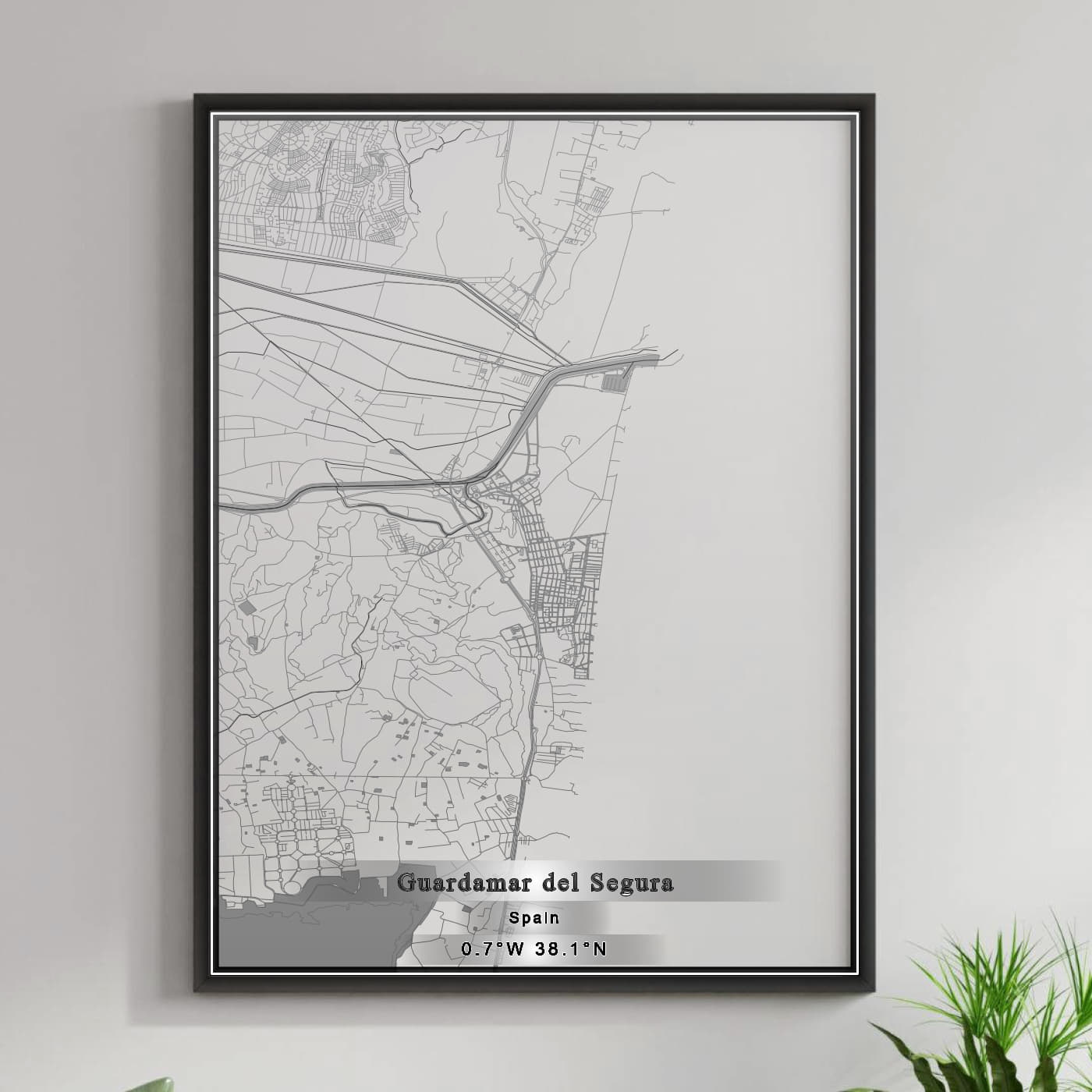 ROAD MAP OF GUARDAMAR DEL SEGURA, SPAIN BY MAPAKES