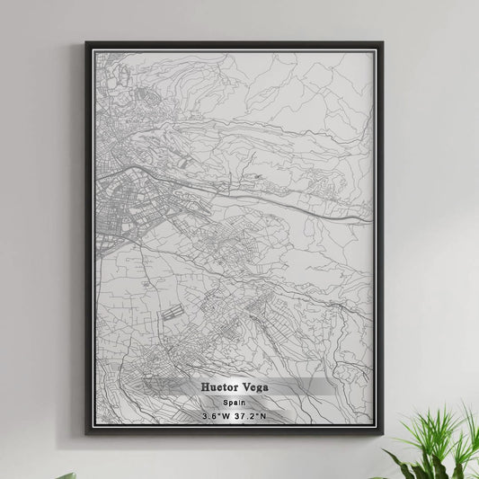 ROAD MAP OF HUETOR VEGA, SPAIN BY MAPAKES