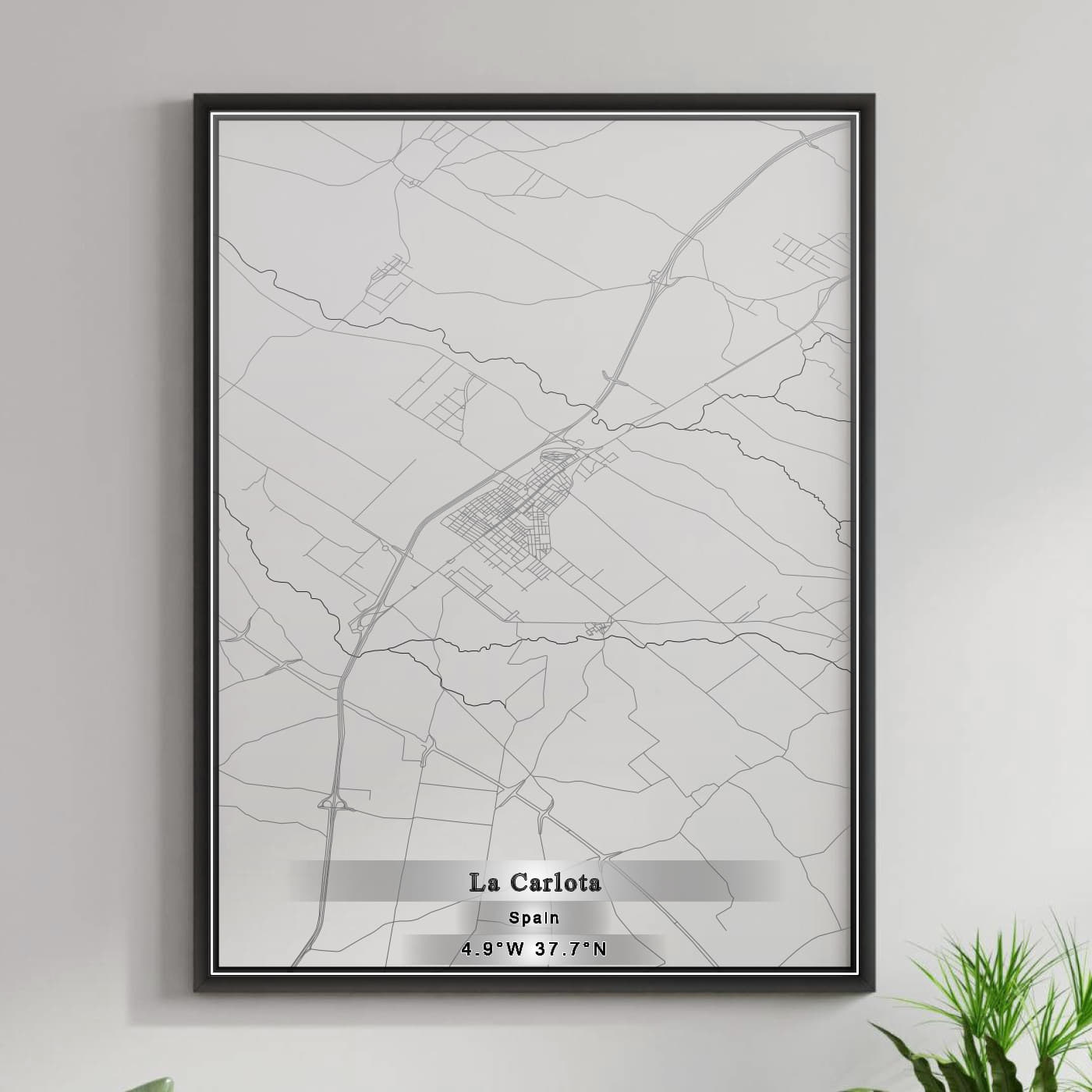 ROAD MAP OF LA CARLOTA, SPAIN BY MAPAKES