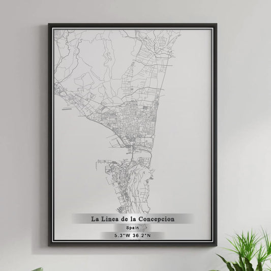 ROAD MAP OF LA LINEA DE LA CONCEPCION, SPAIN BY MAPAKES