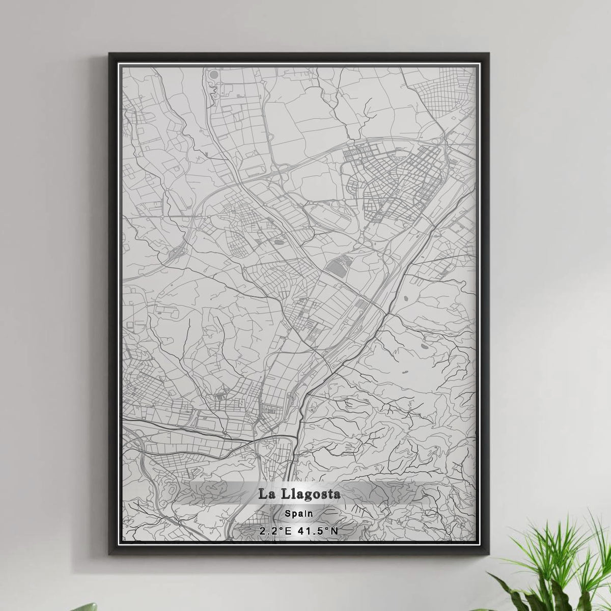 ROAD MAP OF LA LLAGOSTA, SPAIN BY MAPAKES