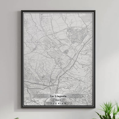 ROAD MAP OF LA LLAGOSTA, SPAIN BY MAPAKES