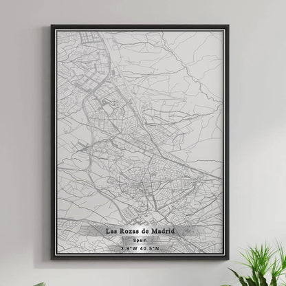 ROAD MAP OF LAS ROZAS DE MADRID, SPAIN BY MAPAKES