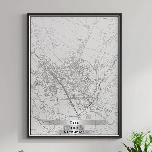 ROAD MAP OF LEON, SPAIN BY MAPAKES