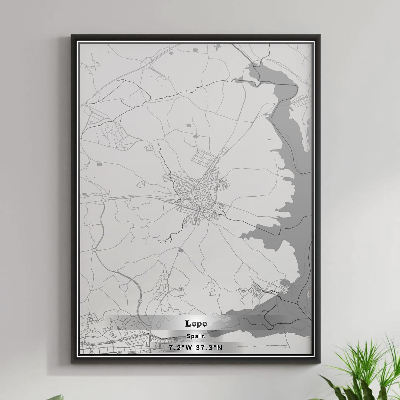 ROAD MAP OF LEPE, SPAIN BY MAPAKES