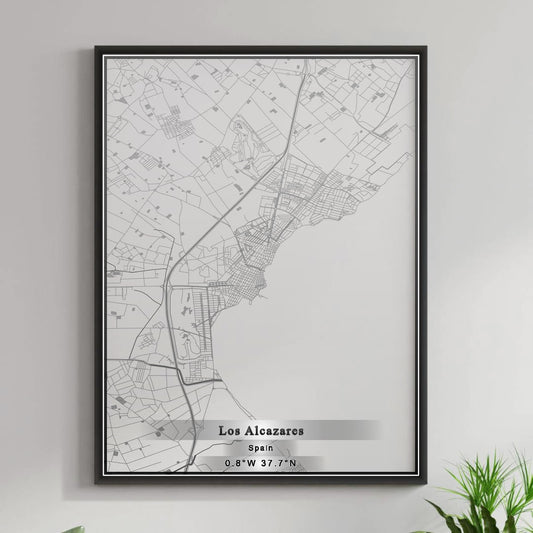 ROAD MAP OF LOS ALCAZARES, SPAIN BY MAPAKES