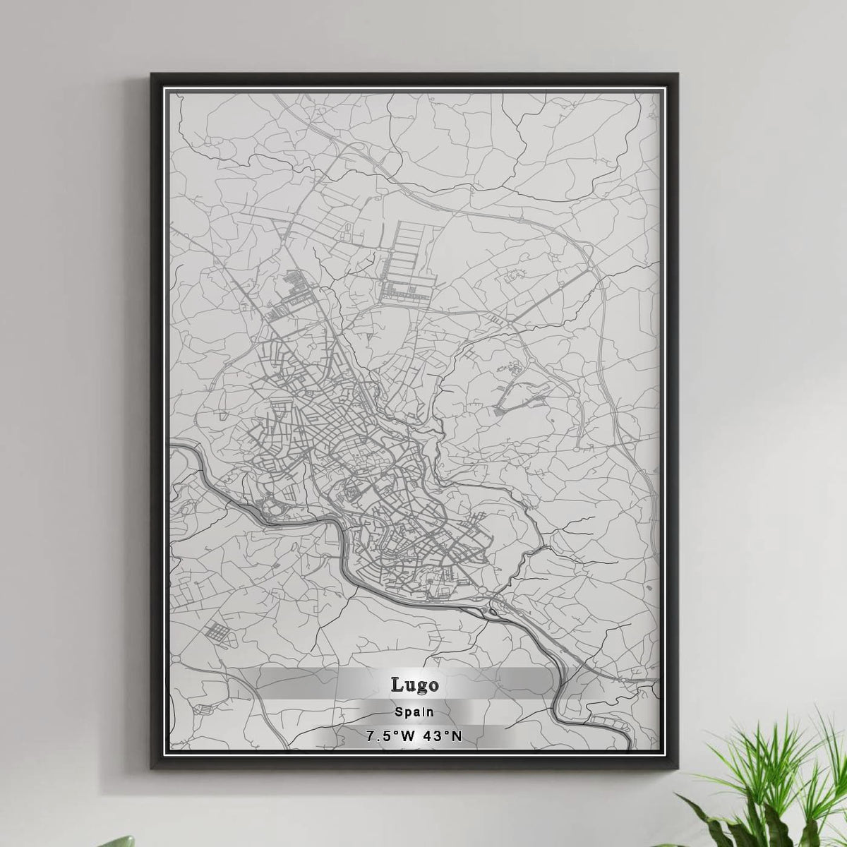 ROAD MAP OF LUGO, SPAIN BY MAPAKES