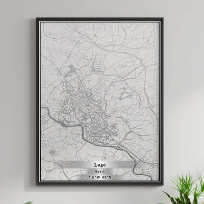 ROAD MAP OF LUGO, SPAIN BY MAPAKES