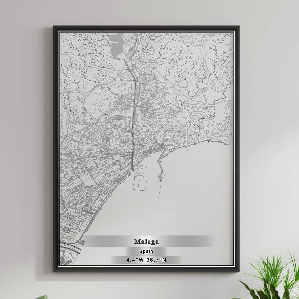 ROAD MAP OF MALAGA, SPAIN BY MAPAKES