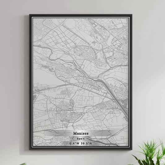 ROAD MAP OF MANISES, SPAIN BY MAPAKES