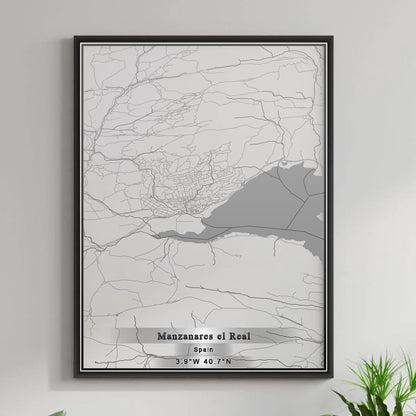 ROAD MAP OF MANZANARES EL REAL, SPAIN BY MAPAKES