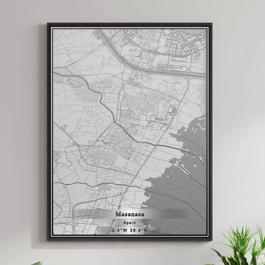 ROAD MAP OF MASANASA, SPAIN BY MAPAKES