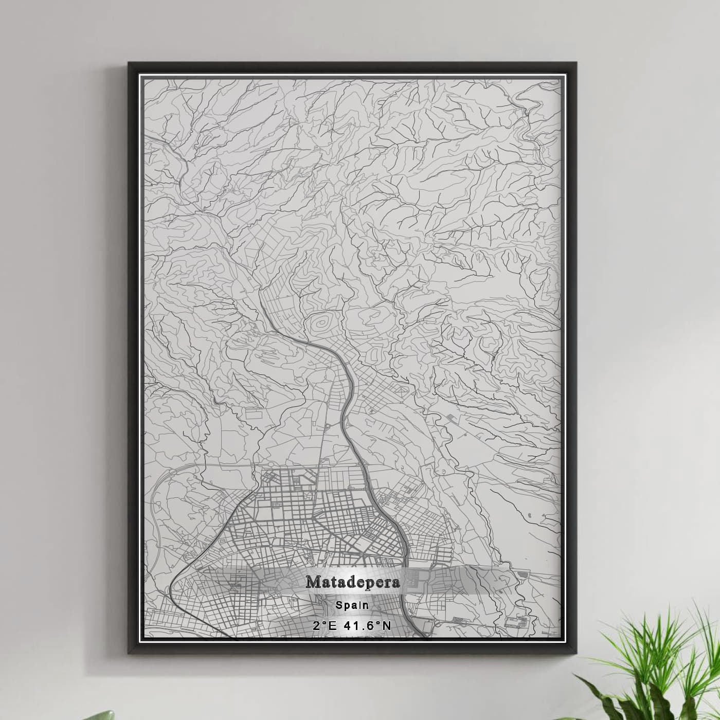 ROAD MAP OF MATADEPERA, SPAIN BY MAPAKES