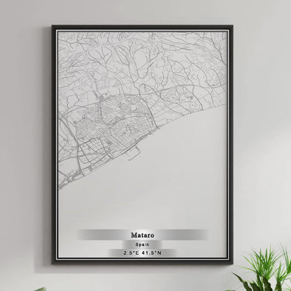 ROAD MAP OF MATARO, SPAIN BY MAPAKES