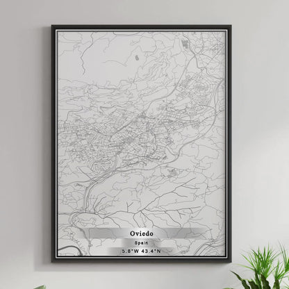 ROAD MAP OF OVIEDO, SPAIN BY MAPAKES