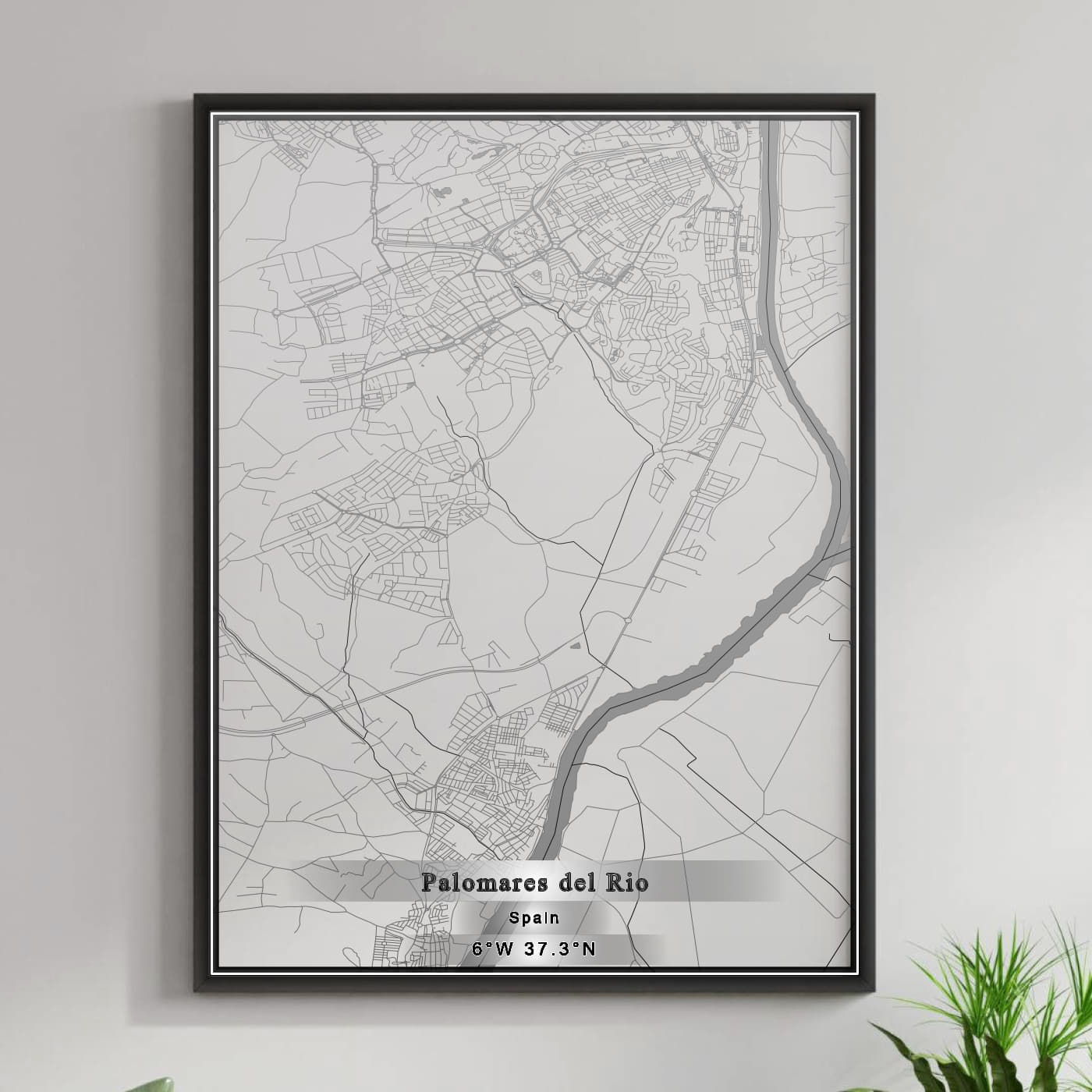 ROAD MAP OF PALOMARES DEL RIO, SPAIN BY MAPAKES