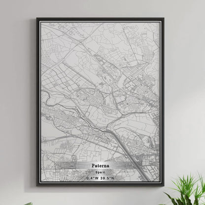 ROAD MAP OF PATERNA, SPAIN BY MAPAKES