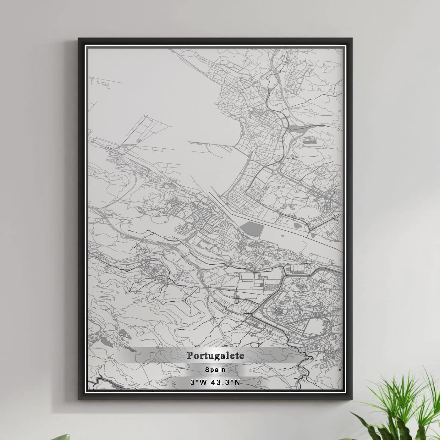 ROAD MAP OF PORTUGALETE, SPAIN BY MAPAKES