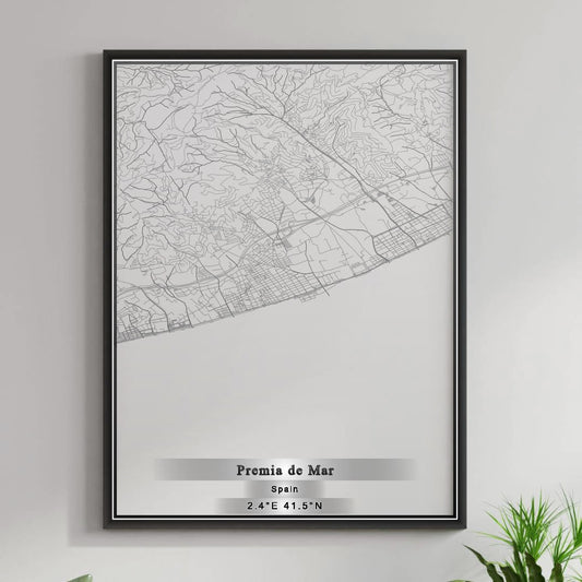 ROAD MAP OF PREMIA DE MAR, SPAIN BY MAPAKES