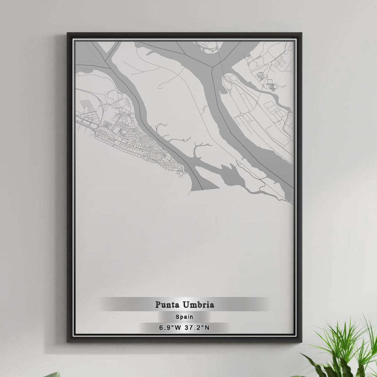 ROAD MAP OF PUNTA UMBRIA, SPAIN BY MAPAKES
