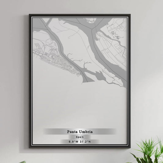 ROAD MAP OF PUNTA UMBRIA, SPAIN BY MAPAKES