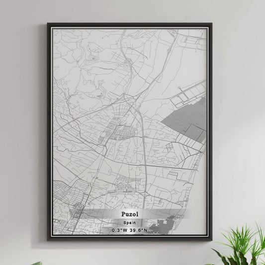 ROAD MAP OF PUZOL, SPAIN BY MAPAKES