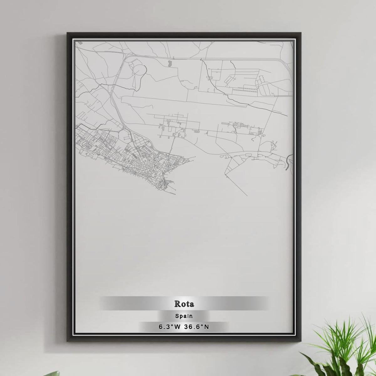 ROAD MAP OF ROTA, SPAIN BY MAPAKES