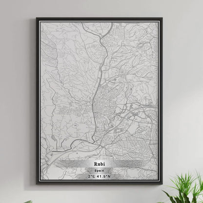 ROAD MAP OF RUBI, SPAIN BY MAPAKES