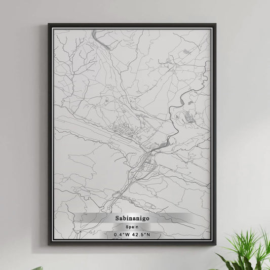 ROAD MAP OF SABINANIGO, SPAIN BY MAPAKES