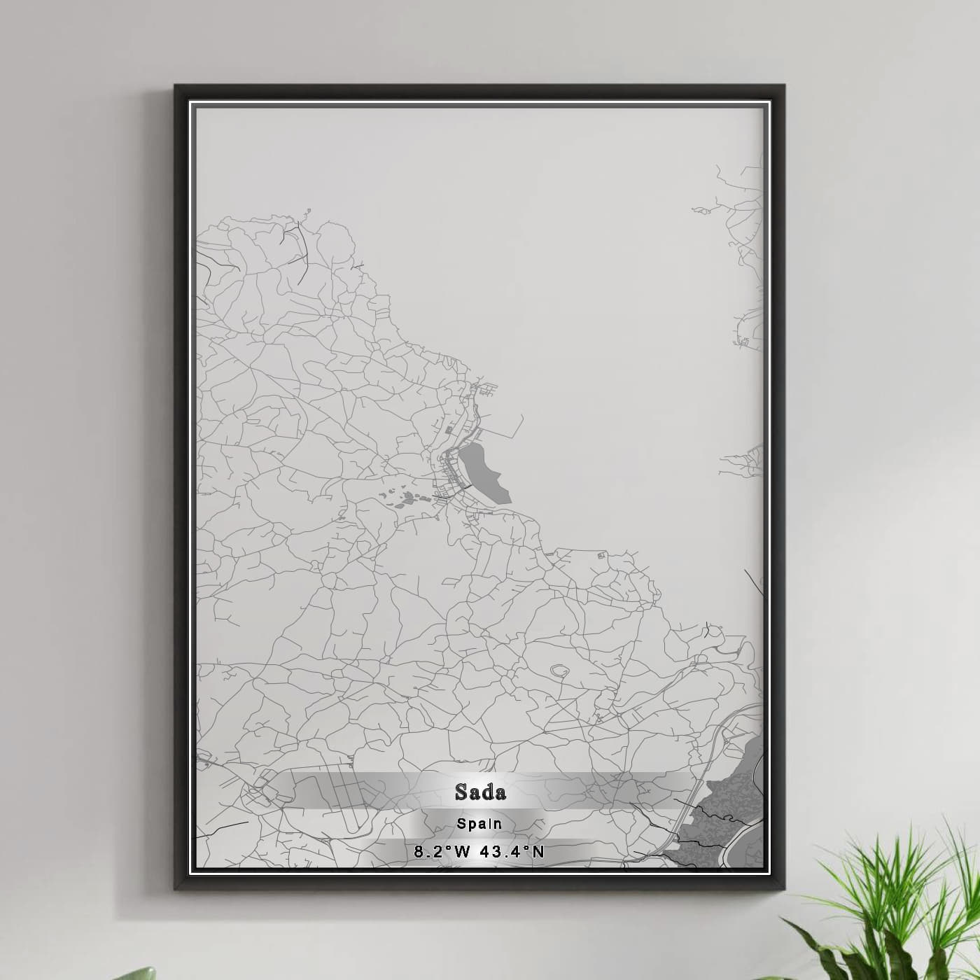 ROAD MAP OF SADA, SPAIN BY MAPAKES