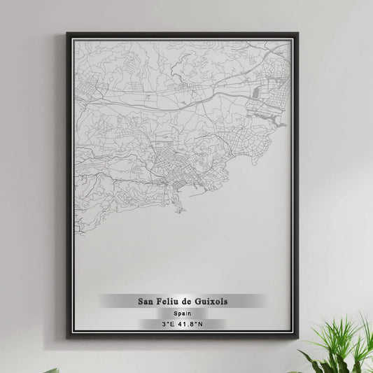 ROAD MAP OF SAN FELIU DE GUIXOLS, SPAIN BY MAPAKES