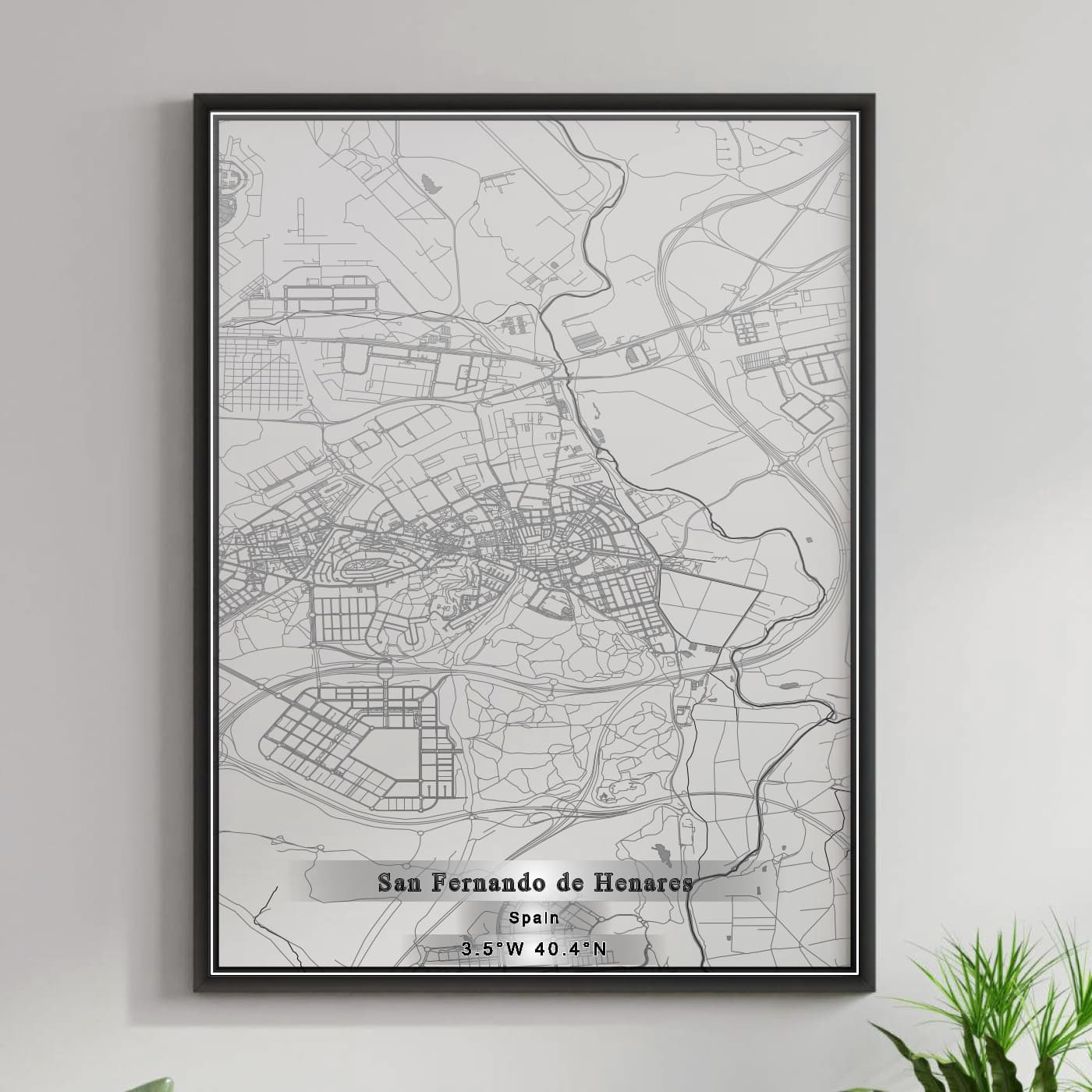 ROAD MAP OF SAN FERNANDO DE HENARES, SPAIN BY MAPAKES