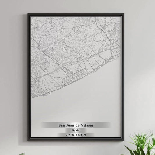 ROAD MAP OF SAN JUAN DE VILASAR, SPAIN BY MAPAKES