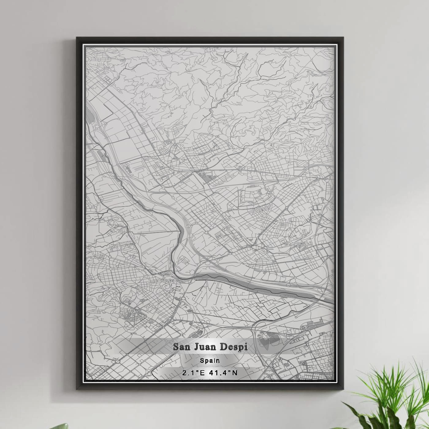 ROAD MAP OF SAN JUAN DESPI, SPAIN BY MAPAKES