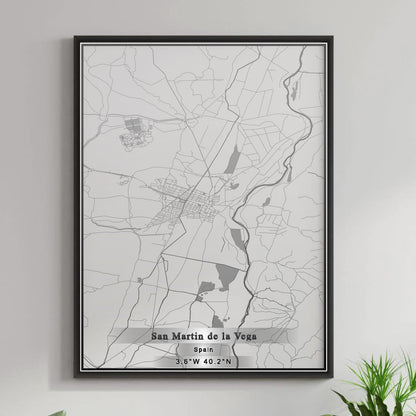 ROAD MAP OF SAN MARTIN DE LA VEGA, SPAIN BY MAPAKES